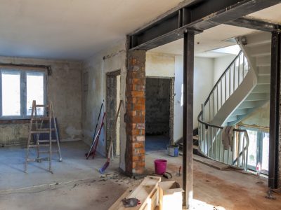Interior of a house under construction. Renovation of an apartment
